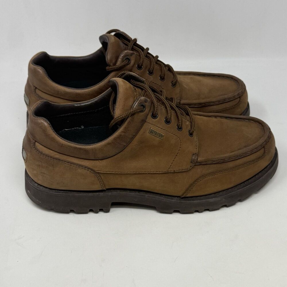 Rockport Lug Sole GoreTex Shoes Mens 9.5 M Brown Leather Casual Boat Lace Up